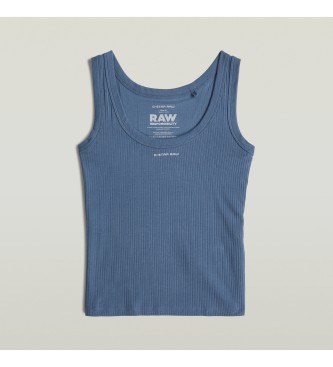 G-Star Slim Rib sleeveless T-shirt blue