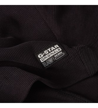 G-Star Slim Rib Mock T-Shirt schwarz