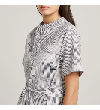 G-Star Gegrtetes Kleid mit grauen Seitenschlitzen