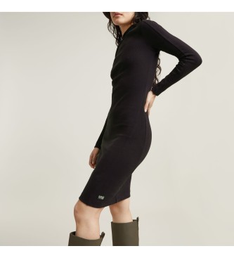 G-Star Ergonomic Slim Rib dress black