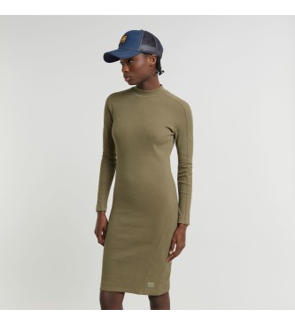 G-Star Ergonomic Slim Rib dress green