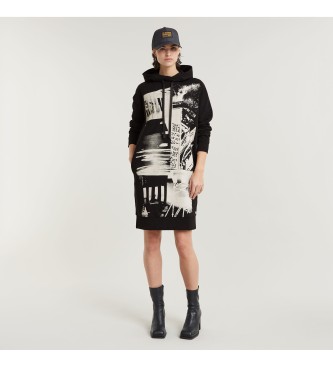 G-Star Scene Graphic Hoodie dress black