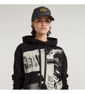 G-Star Scene grafische hoodie jurk zwart