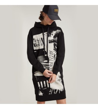 G-Star Scene Graphic Hoodie klnning svart