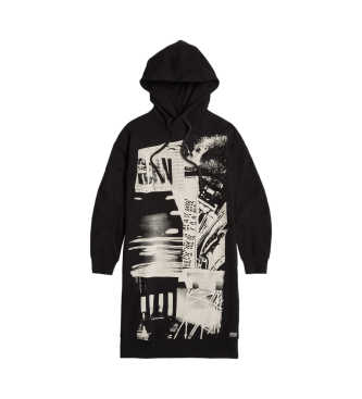 G-Star Scene Graphic Hoodie dress black