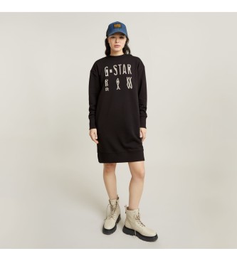 G-Star Sweatshirt-Kleid Chroma Graphic schwarz