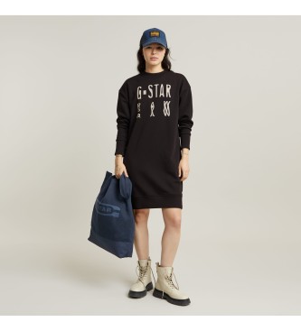 G-Star Sweatshirt-Kleid Chroma Graphic schwarz