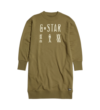 G-Star Vestido Sudadera Chroma Graphic verde