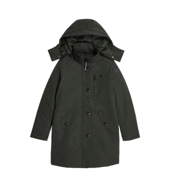 G-Star Parka aderente grigio scuro foderato Vodan e con cappuccio