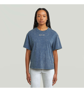 G-Star T-shirt g-script dlav bleu