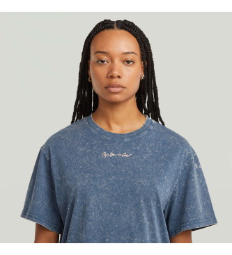 G-Star T-shirt g-script dlav bleu