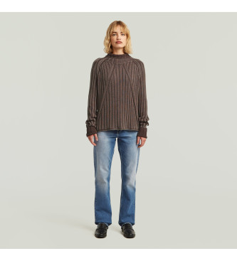 G-Star Washed loose turtle brown jumper
