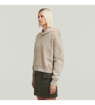 G-Star Sweat  capuche dlav en forme de colonne vertbrale beige
