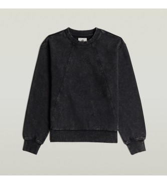 G-Star Bluza Washed A Line Script w kolorze czarnym