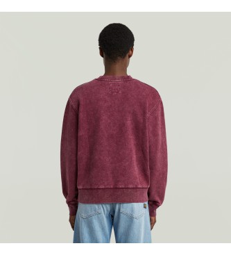 G-Star Sweat-shirt Washed A Line Script marron