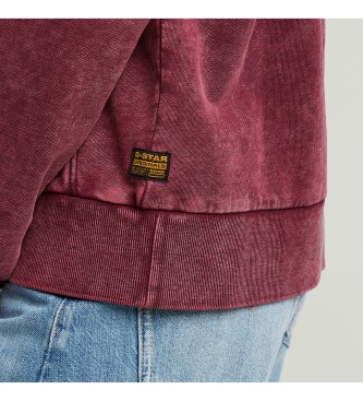 G-Star Sweat-shirt Washed A Line Script marron