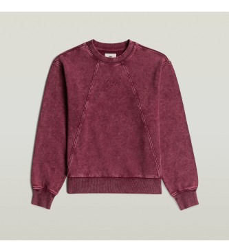 G-Star Sweat-shirt Washed A Line Script marron