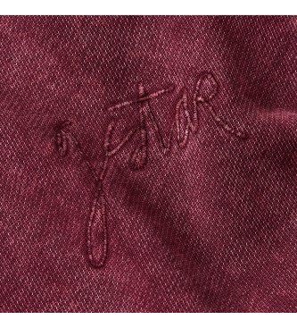 G-Star Sweat-shirt Washed A Line Script marron