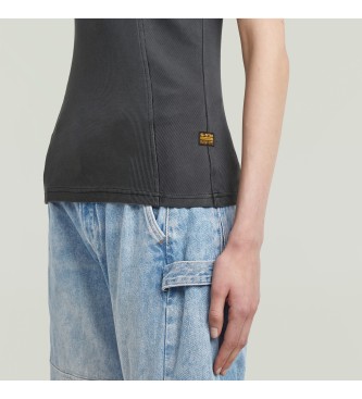 G-Star A-Line Slim Rib washed T-shirt noir