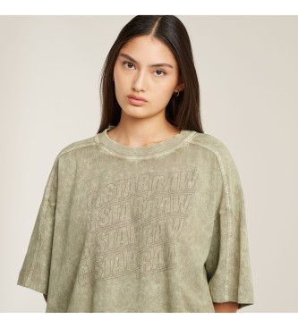 G-Star Oprana majica Multi Logo Oversize bež barve