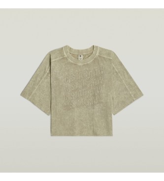 G-Star Oprana majica Multi Logo Oversize bež barve