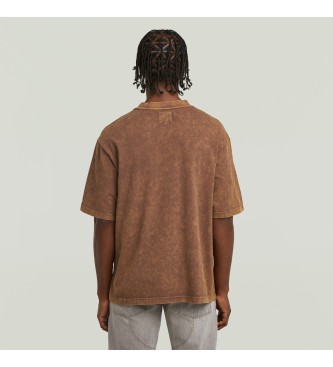 G-Star Gewaschenes Taschen-T-Shirt braun