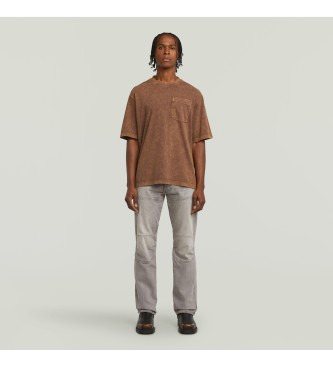G-Star Gewaschenes Taschen-T-Shirt braun