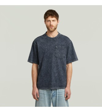 G-Star Camiseta Washed Pocket marino