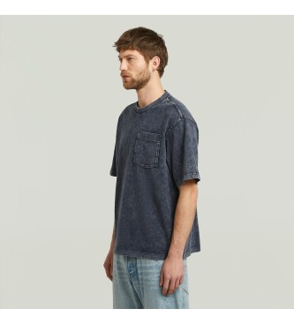G-Star Camiseta Washed Pocket marino