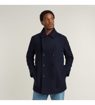 G-Star Cappotto in lana blu scuro