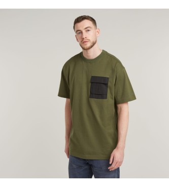 G-Star T-shirt en tissu mlang vert