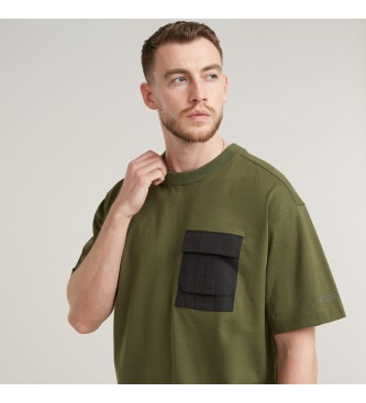 G-Star Camiseta Woven mix verde