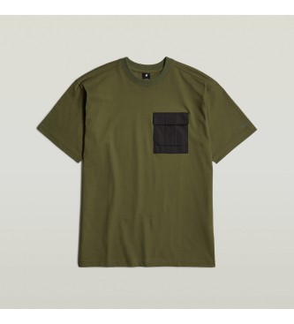 G-Star Camiseta Woven mix verde