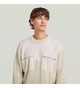 G-Star Woven Mix beige jumper