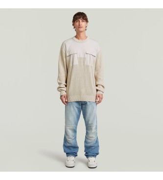 G-Star Woven Mix beige jumper