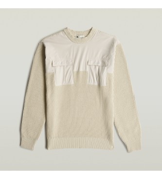 G-Star Woven Mix beige jumper