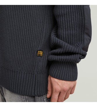 G-Star Navy Woven Mix jumper
