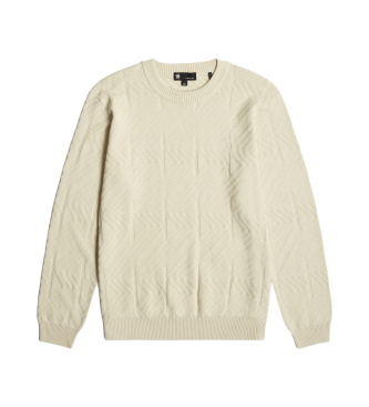 G-Star Sweatshirt Zickzack-Struktur gestrickt beige