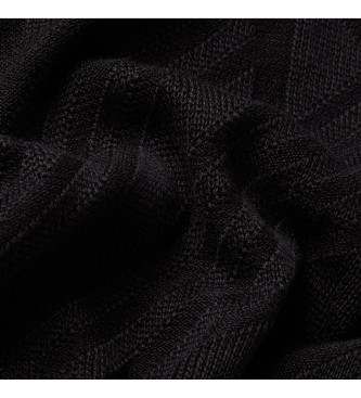 G-Star Zickzack-Struktur Strickpullover schwarz