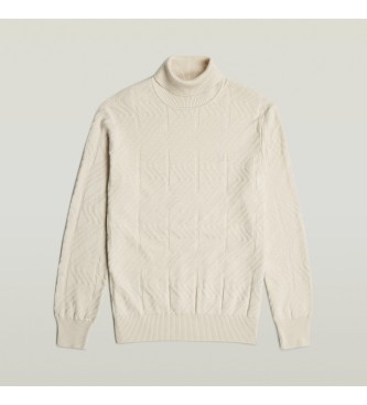 G-Star Zickzack-Pullover in Beige