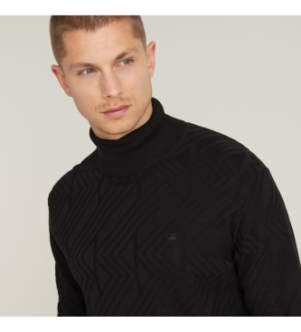 G-Star Zig-Zag Structure Turtle Knitted jumper black