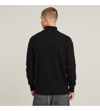 G-Star Zig-Zag Structure Turtle Knitted jumper black