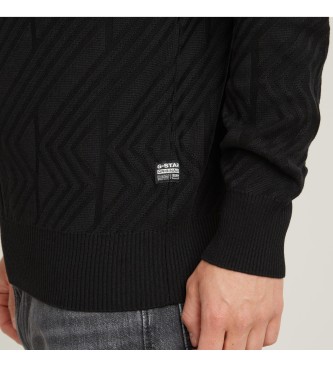 G-Star Zig-Zag Structure Turtle Knitted jumper black