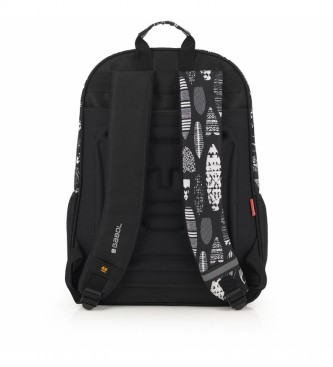 Gabol Hawaiian backpack black, white -34x46x20cm- 