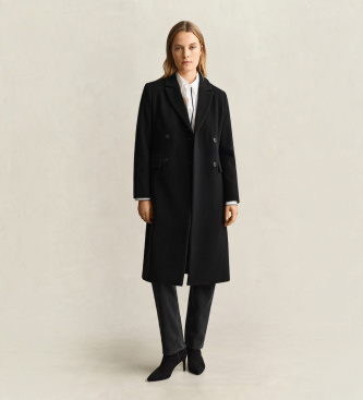 Gant Cappotto in misto lana e cashmere nero