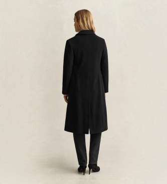 Gant Cappotto in misto lana e cashmere nero