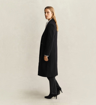 Gant Cappotto in misto lana e cashmere nero