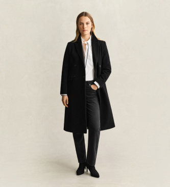 Gant Cappotto in misto lana e cashmere nero