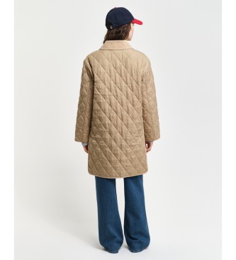 Gant Cappotto trapuntato con dettagli in velluto a coste beige