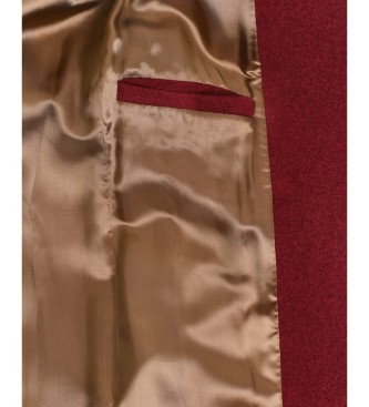 Gant Maroon texturerad dubbelknppt kappa